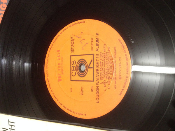 Loudon Wainwright III – Album III LP vinyl record, image 3 of 3