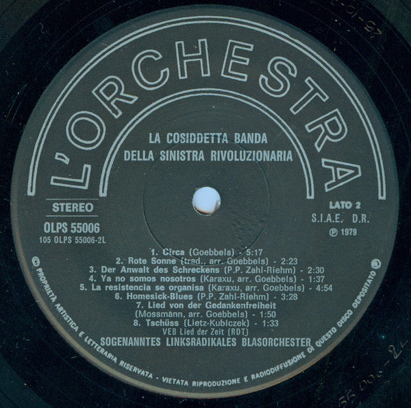 Sogenanntes Linksradikales Blasorchester – La Cosiddetta Banda Della Sinistra Rivoluzionaria LP vinyl record, image 4 of 6