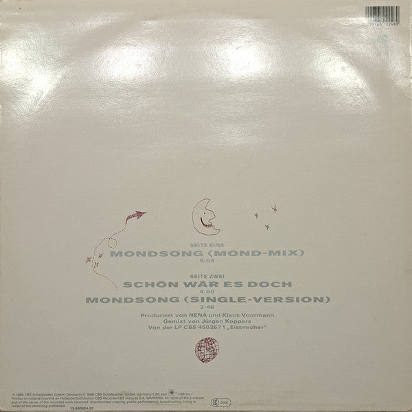 Nena – Mondsong 12" vinyl record, image 2 of 4