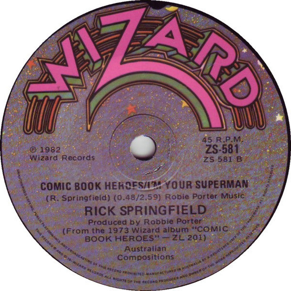 Rick Springfield – Don't Talk To Strangers 7" vinyl record, image 4 of 5