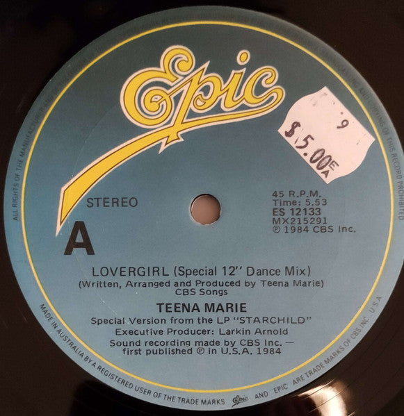 Teena Marie – Lovergirl 12" vinyl record, image 5 of 6