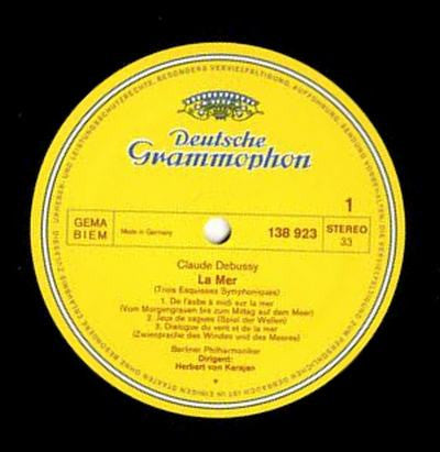 Claude Debussy, Maurice Ravel, Berliner Philharmoniker, Herbert von Karajan – La Mer · Prélude À L'Après-Midi D'Un Faune / Daphnis Et Chloé, Suite N° 2 LP vinyl record, image 2 of 3