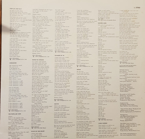 Mondo Rock – Mondo Rock Chemistry LP vinyl record, image 5 of 6