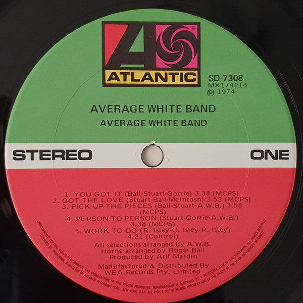 Average White Band – AWB LP vinyl record, image 3 of 4
