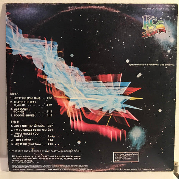 KC & The Sunshine Band – KC And The Sunshine Band LP vinyl record, image 2 of 4