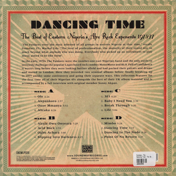 The Funkees – Dancing Time (The Best Of Eastern Nigeria's Afro Rock Exponents 1973-77) (2xLP) LP vinyl record, image 2 of 3