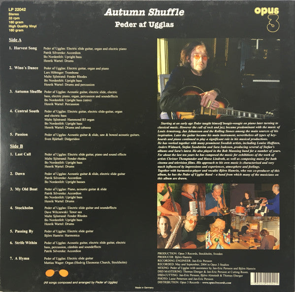 Peder Af Ugglas – Autumn Shuffle LP vinyl record, image 2 of 4