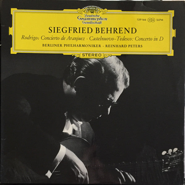 Joaquín Rodrigo, Mario Castelnuovo-Tedesco, Siegfried Behrend – Concierto de Aranjuez / Concerto In D LP vinyl record, image 1 of 4