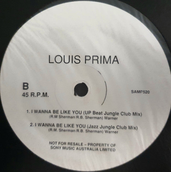 Louis Prima – I Wanna Be Like You 12" vinyl record, image 2 of 2