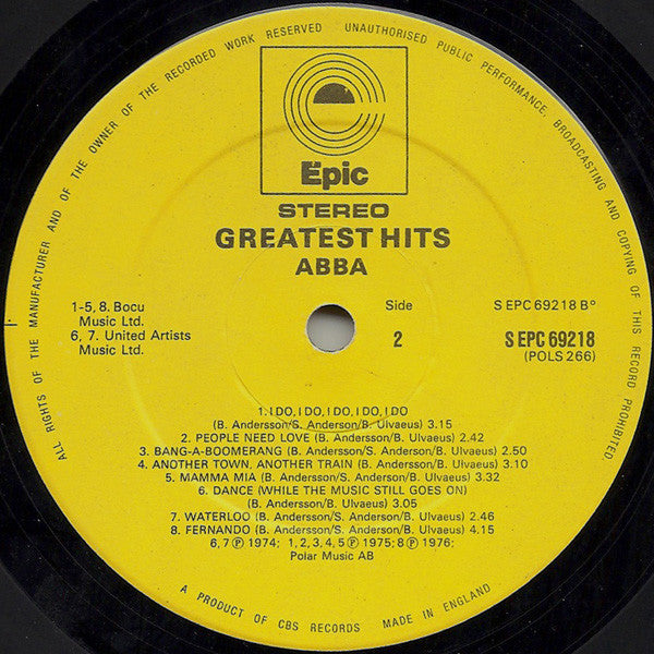 ABBA – Greatest Hits LP vinyl record, image 6 of 6
