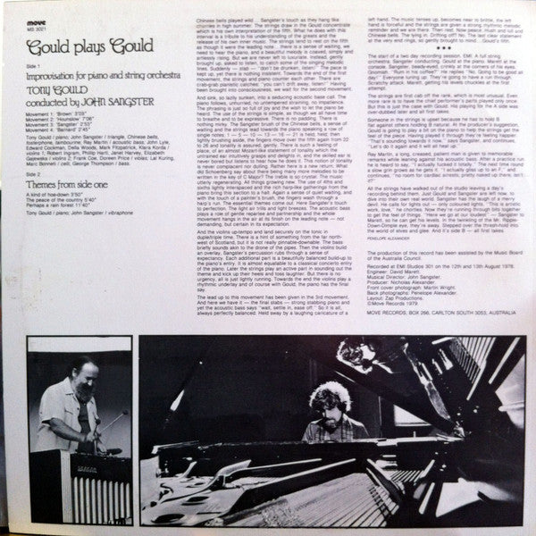 Tony Gould, John Sangster, Ray Martin, The Pro Musica Strings – Gould Plays Gould LP vinyl record, image 2 of 7