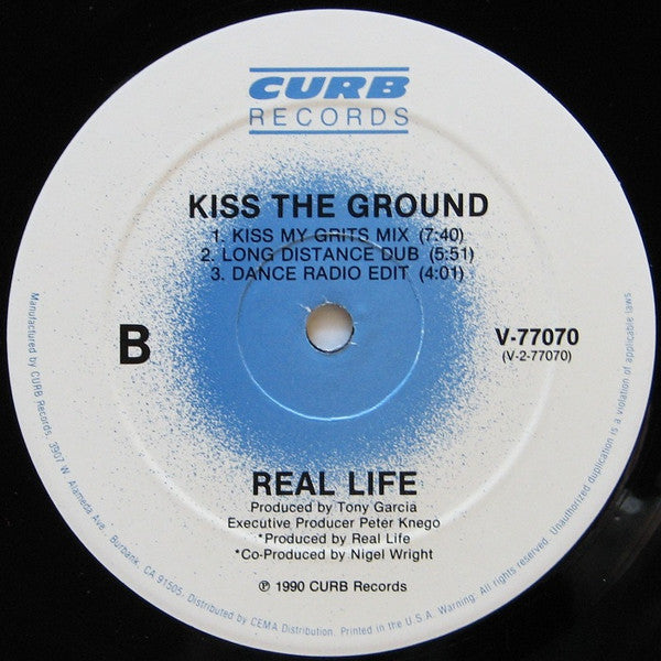 Real Life – Kiss The Ground 12" vinyl record, image 4 of 4