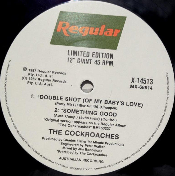 The Cockroaches – Double Shot (Of My Baby's Love) 12" vinyl record, image 4 of 4