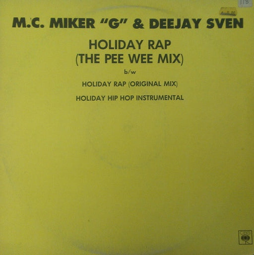 MC Miker G. & DJ Sven – Holiday Rap (The Pee Wee Mix) 12" vinyl record, image 1 of 4