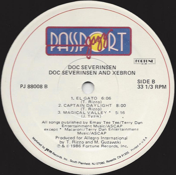 Doc Severinsen – Doc Severinsen And Xebron LP vinyl record, image 4 of 4