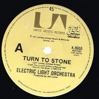 Electric Light Orchestra – Turn To Stone 7" vinyl record, image 1 of 2