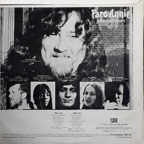 John Renbourn – Faro Annie LP vinyl record, image 4 of 4