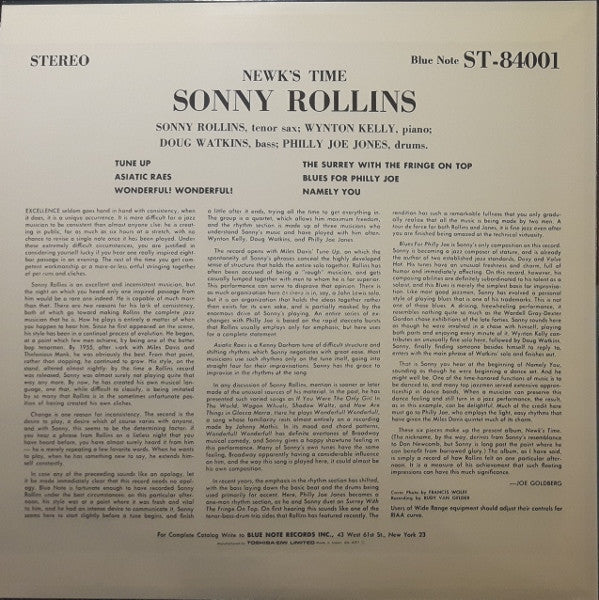 Sonny Rollins – Newk's Time LP vinyl record, image 3 of 10
