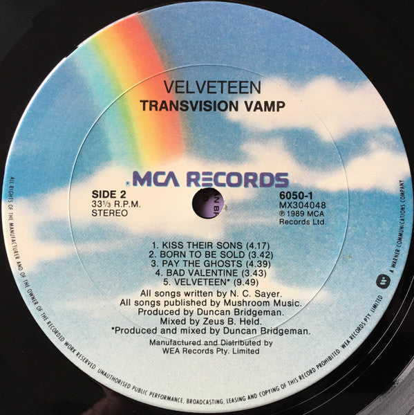 Transvision Vamp – Velveteen LP vinyl record, image 4 of 6