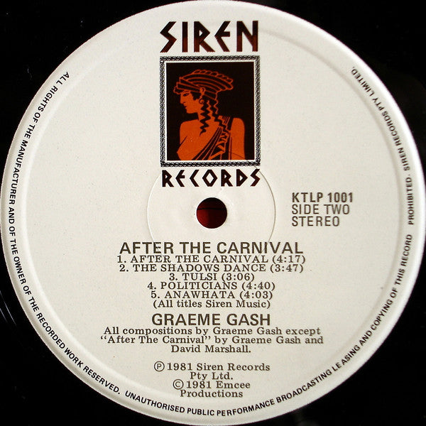 Graeme Gash – After The Carnival LP vinyl record, image 4 of 7