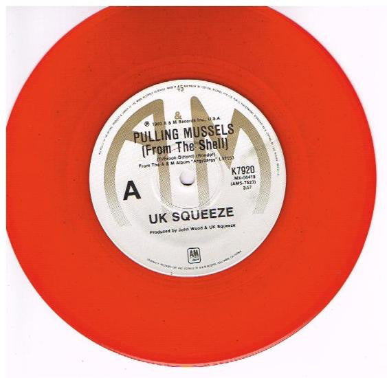Squeeze – Pulling Mussels (From The Shell) 7" vinyl record, image 1 of 2