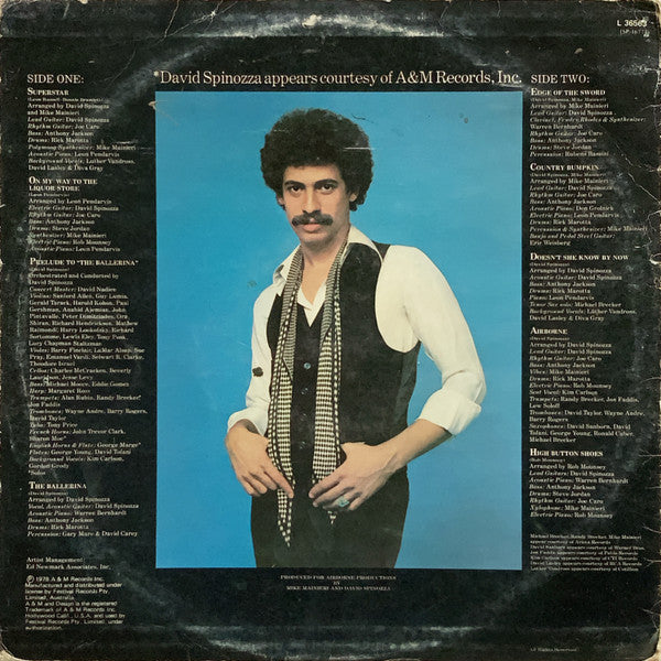 David Spinozza – Spinozza LP vinyl record, image 2 of 6