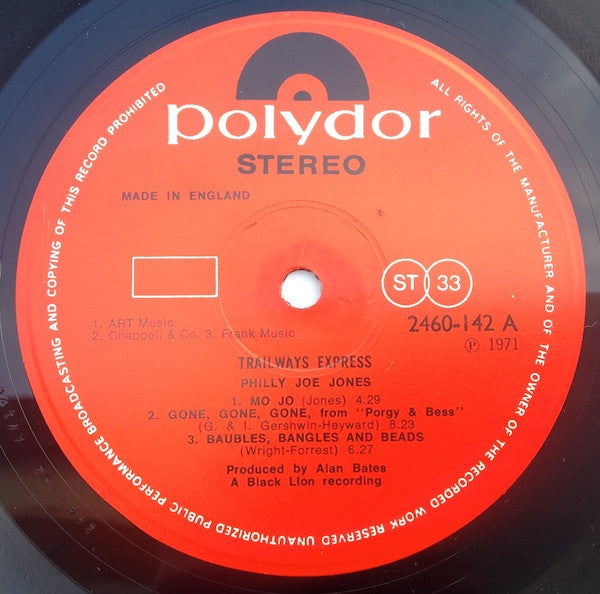 "Philly" Joe Jones – Trailways Express LP vinyl record, image 3 of 4