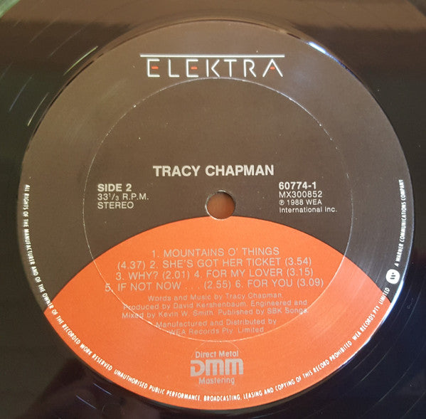 Tracy Chapman – Tracy Chapman LP vinyl record, image 7 of 9