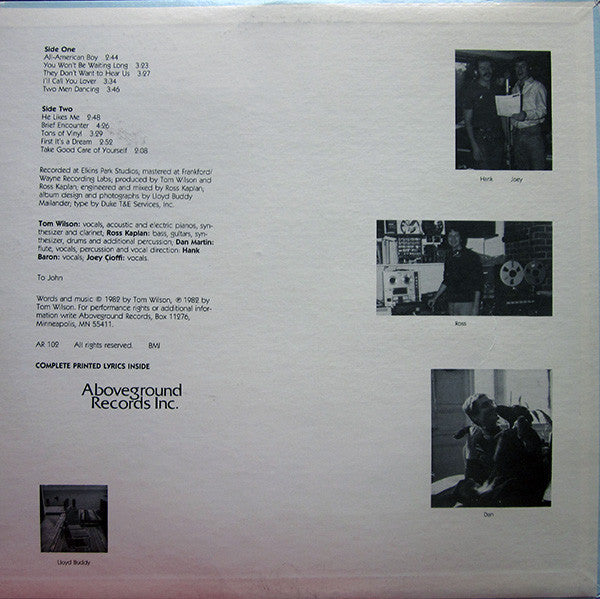 Tom Wilson Weinberg – All-American Boy LP vinyl record, image 2 of 4
