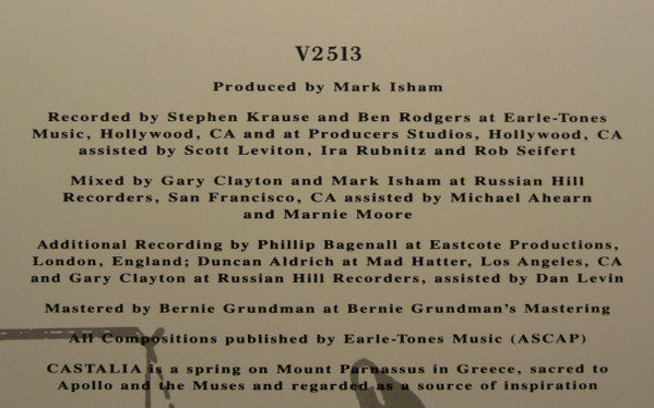 Mark Isham – Castalia LP vinyl record, image 10 of 10