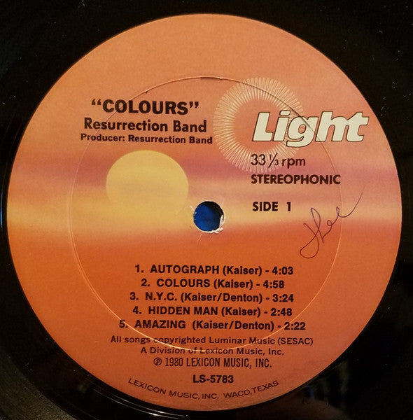 Resurrection Band – Colours LP vinyl record, image 5 of 6