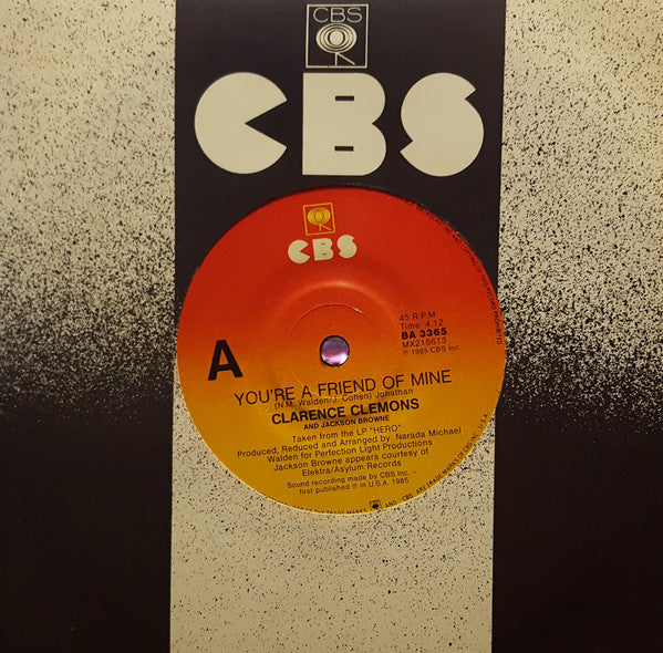 Clarence Clemons, Jackson Browne – You're A Friend Of Mine 7" vinyl record, image 1 of 4