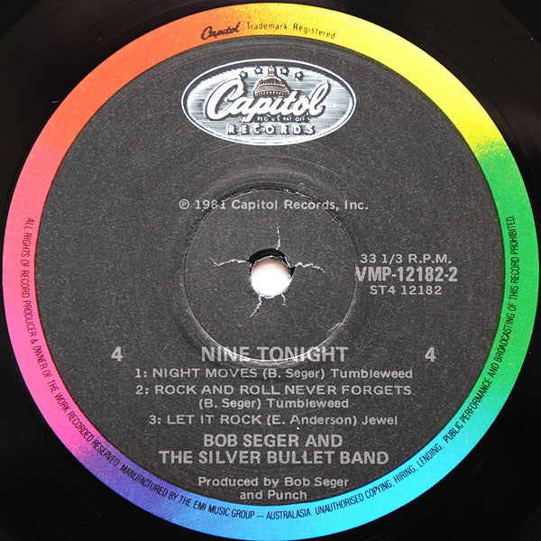 Bob Seger And The Silver Bullet Band – Nine Tonight (2xLP) LP vinyl record, image 6 of 8