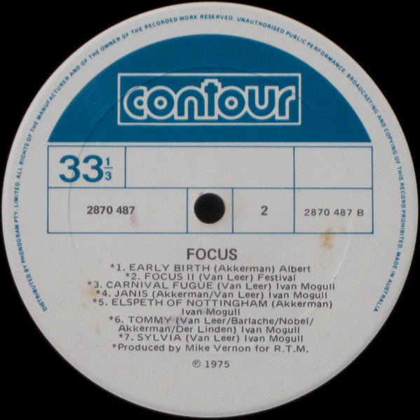 Focus – Focus LP vinyl record, image 4 of 4