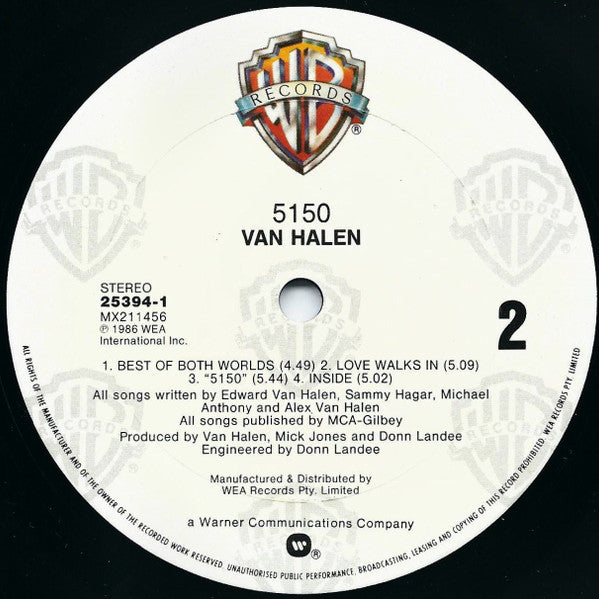 Van Halen – 5150 LP vinyl record, image 4 of 6