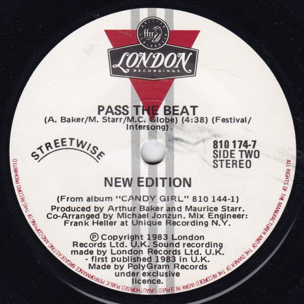 New Edition – Popcorn Love 7" vinyl record, image 2 of 2