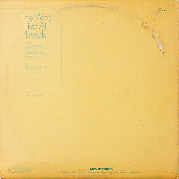 The Who – Live At Leeds LP vinyl record, image 2 of 4