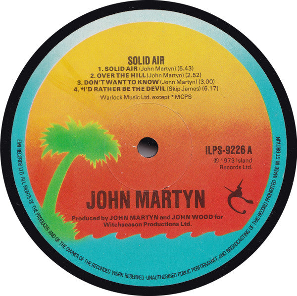 John Martyn – Solid Air LP vinyl record, image 5 of 6