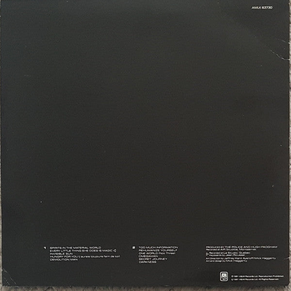 The Police – Ghost In The Machine LP vinyl record, image 2 of 7