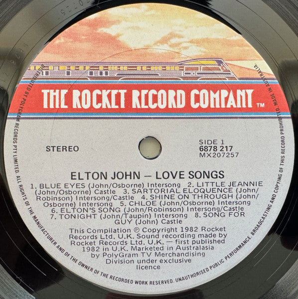 Elton John – Love Songs LP vinyl record, image 3 of 4
