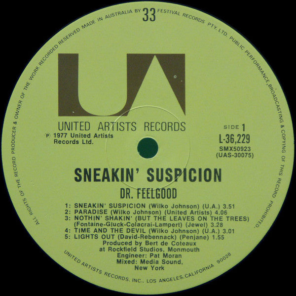 Dr. Feelgood – Sneakin' Suspicion LP vinyl record, image 3 of 4