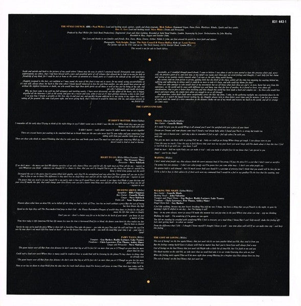 The Style Council – The Cost Of Loving LP vinyl record, image 6 of 6