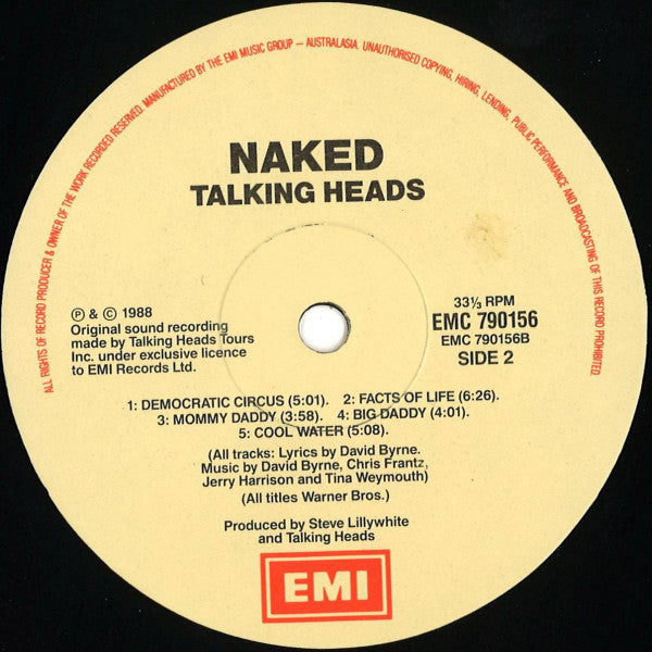 Talking Heads – Naked LP vinyl record, image 8 of 8
