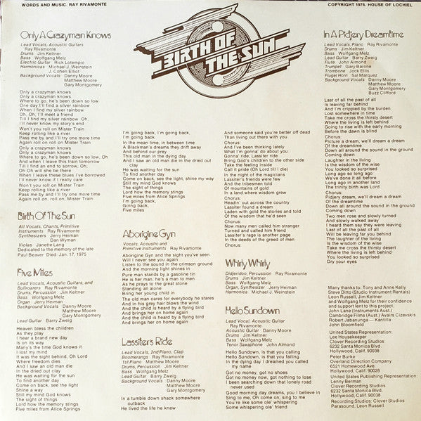 Ray Rivamonte – Birth Of The Sun LP vinyl record, image 8 of 10