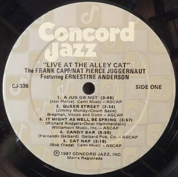 The Capp/Pierce Juggernaut, Ernestine Anderson – Live At The Alley Cat LP vinyl record, image 3 of 4