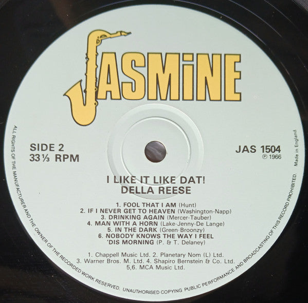 Della Reese – I Like It Like Dat! LP vinyl record, image 4 of 4