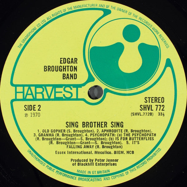 The Edgar Broughton Band – Sing Brother Sing LP vinyl record, image 6 of 8