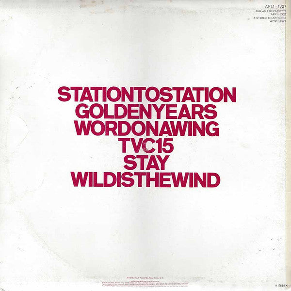David Bowie – Station To Station LP vinyl record, image 2 of 5