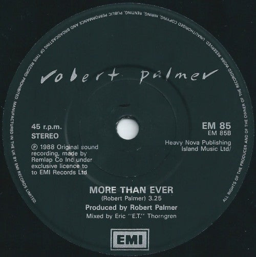 Robert Palmer – Change His Ways 7" vinyl record, image 4 of 4