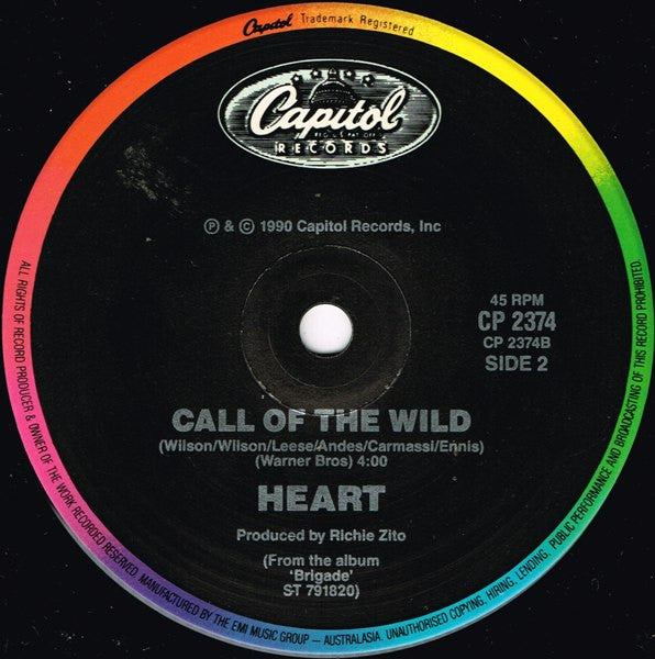 Heart – All I Wanna Do Is Make Love To You 7" vinyl record, image 4 of 4
